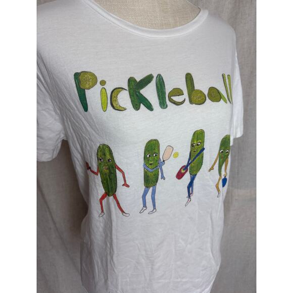 Unfortunate Portrait White Pickleball Tee Size Medium - Picture 3 of 6